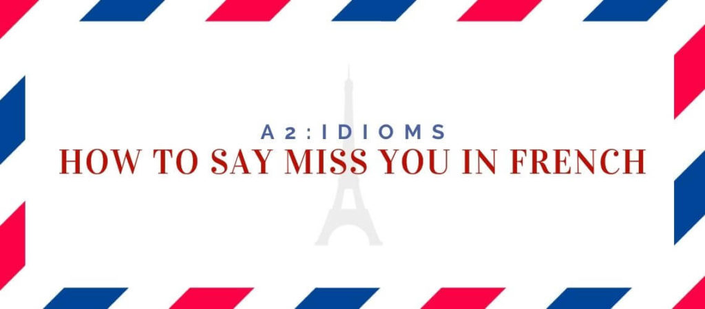 How to say Miss You in French