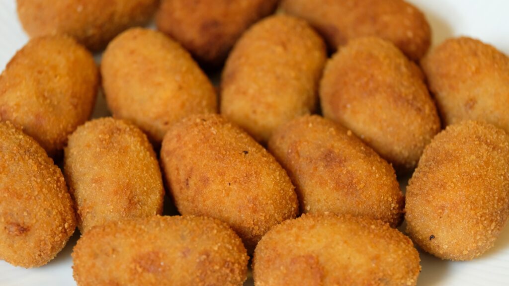 Croquetas A plate of croquetas is typical Tapas food in Spain