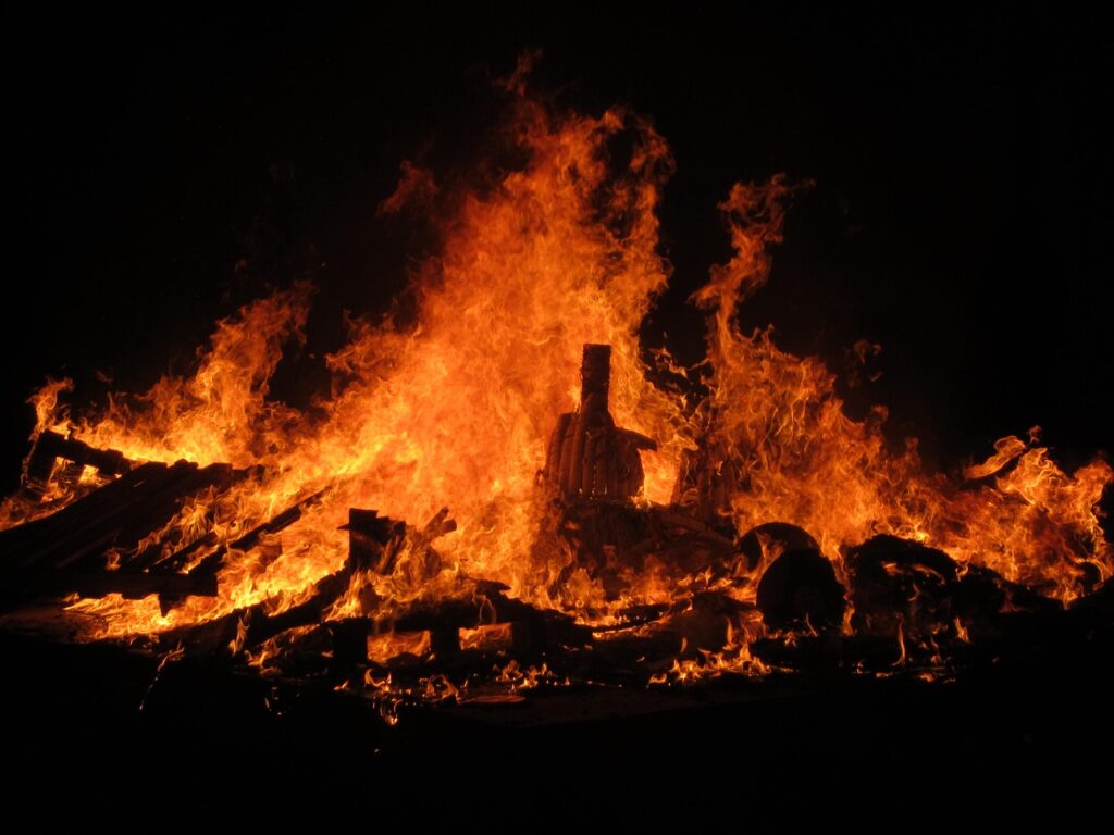 Bonfires are central to many Spanish festivals 