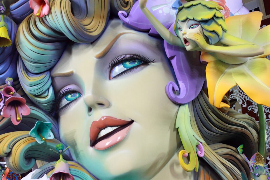 Magnificent Papier-mâché heads found at many Spanish 